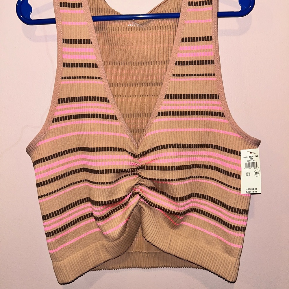 Aerie Multicolor Striped Crop Top